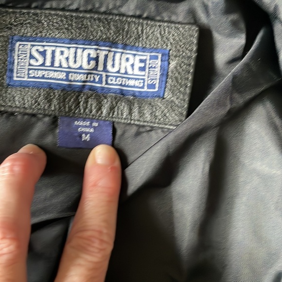 Structure (express for men) Black Leather Jacket - Picture 8 of 14